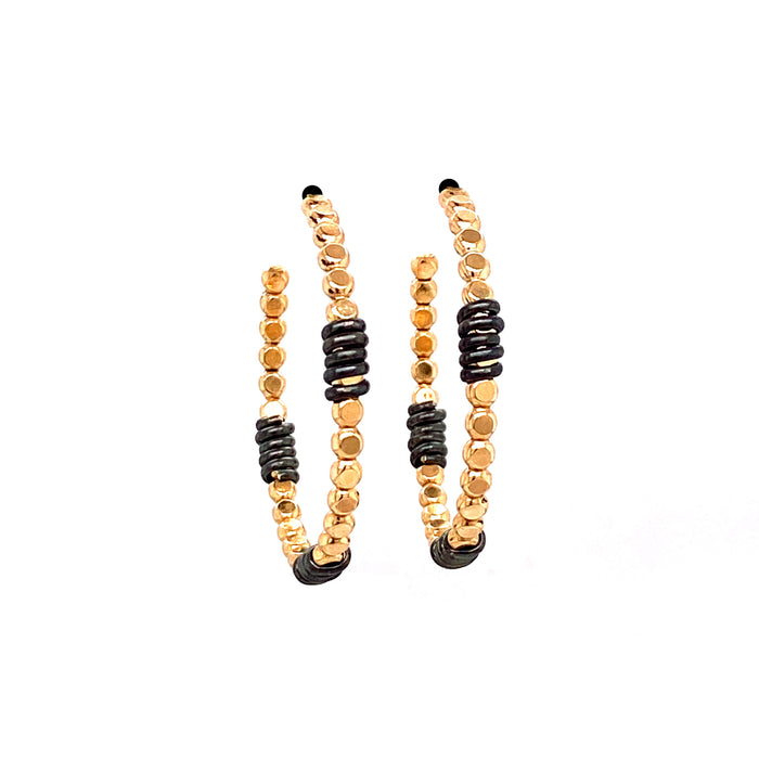 Med Front Facing Bead Hoop with 3 Wraps (E1648) - DanaReedDesigns