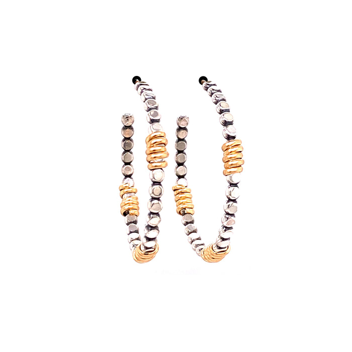 Med Front Facing Bead Hoop with 3 Wraps (E1648) - DanaReedDesigns