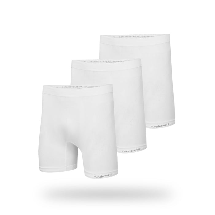 Men’s Running Boxer Shorts – White (3-Pack)