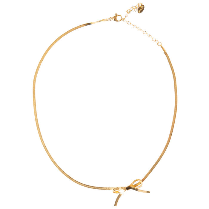 Mini Bow necklace in gold