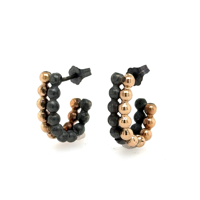 Modern Pulse Double Huggie Earrings