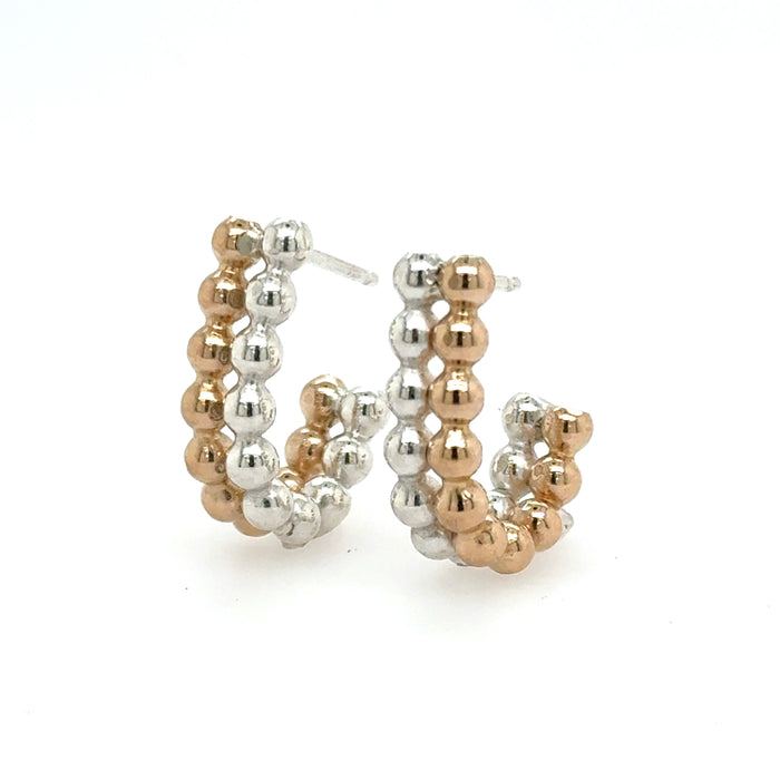 Modern Pulse Double Huggie Earrings