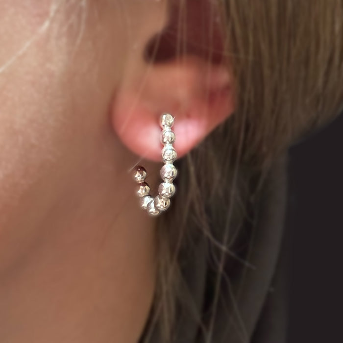 Modern Pulse Huggie Earrings