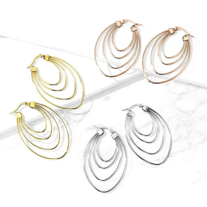 Multi Oval Earrings Pair-My Body Piercing Jewellery