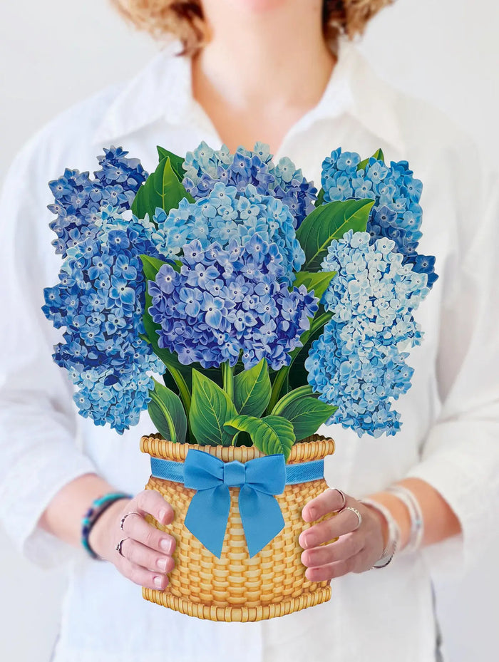Nantucket Hydrangeas Pop-Up Card - Mildred Hoit