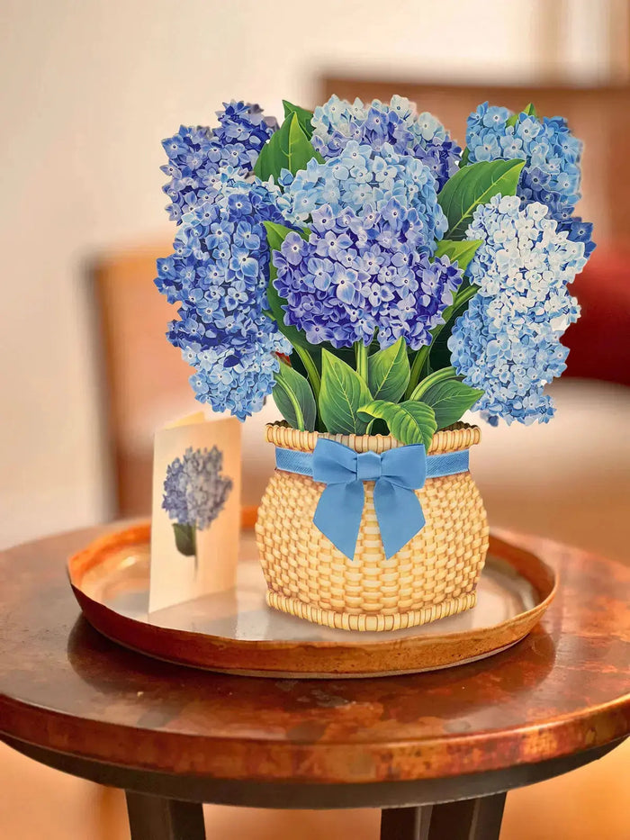 Nantucket Hydrangeas Pop-Up Card - Mildred Hoit