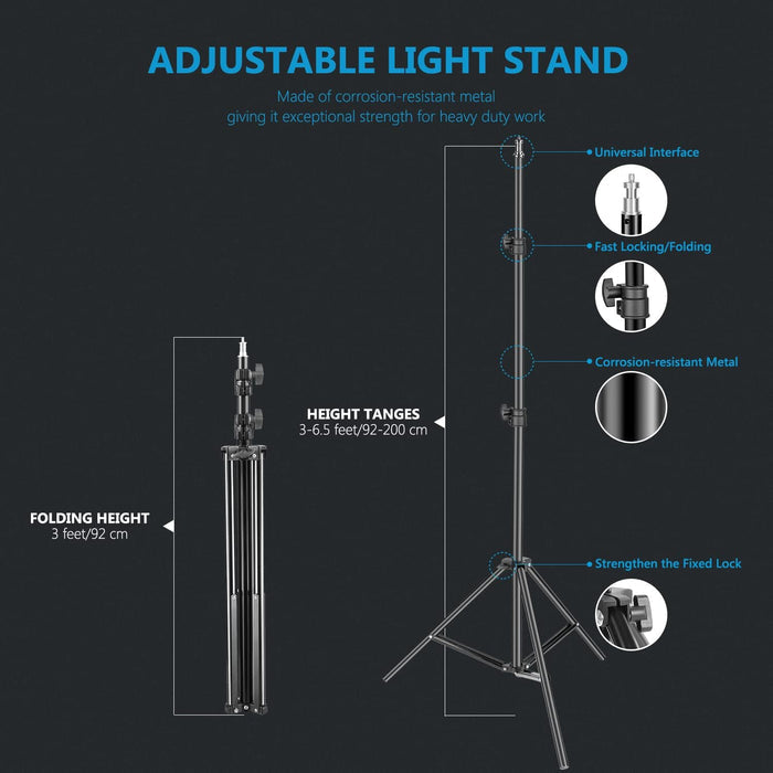 NEEWER 2-Pack P200 Bi-Color 2.4G LED Video Light