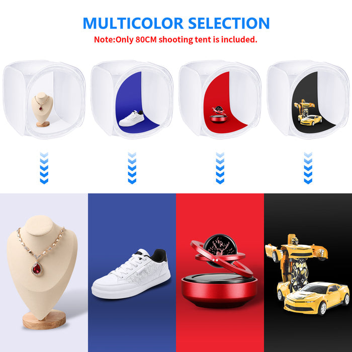 This kit includes four backgrounds, which offer a multicolor selection.