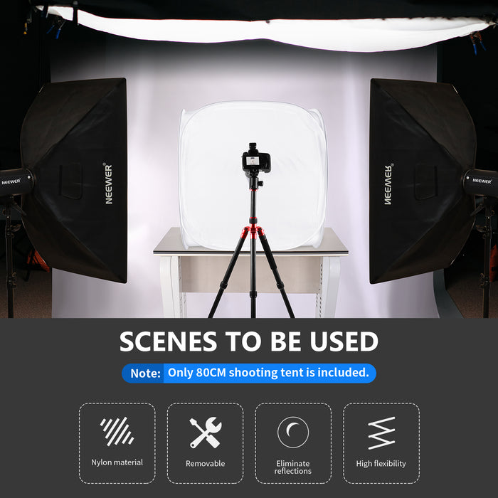 NEEWER 24x24 inch/60x60 cm Photo Studio Shooting Tent is ideal for product photography.