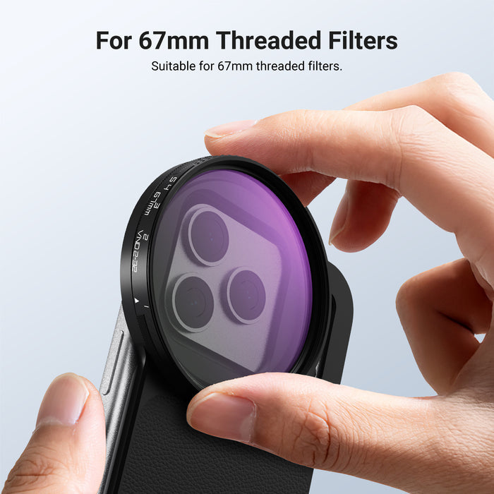 NEEWER 6.3" Magnetic Filter Backplate Kit For iPhone Standard & Pro Versions