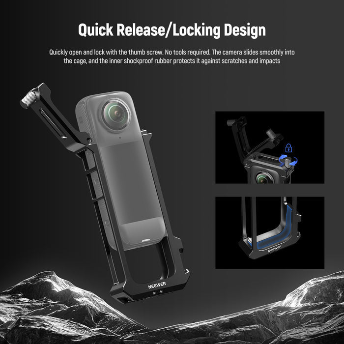Quickly open and lock the cage with a screw—no assembly required.