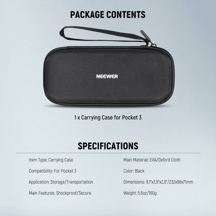 Package Contents of the NEEWER AC025 Portable Carrying Case