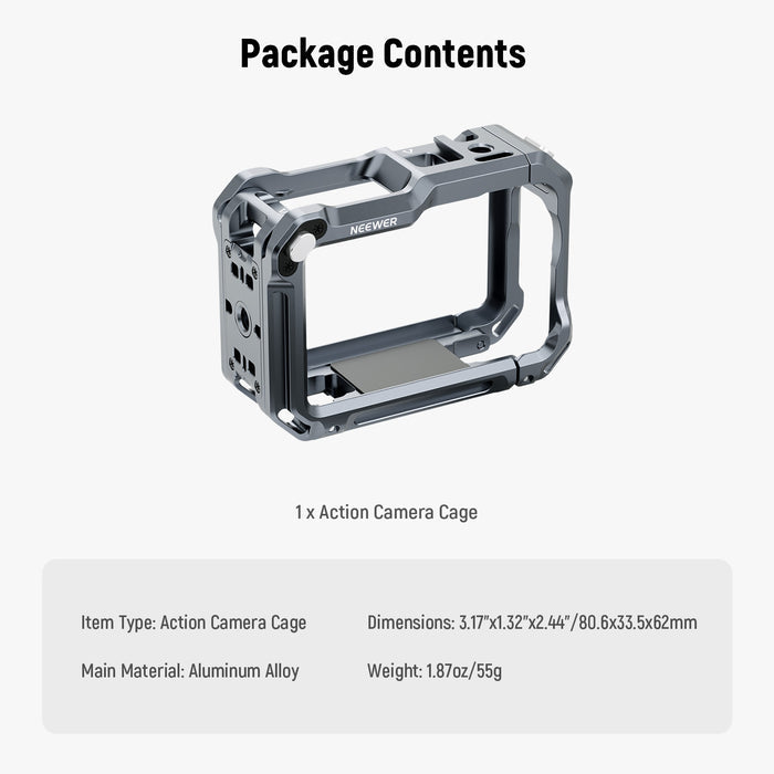 NEEWER AC049 Action Camera Cage For DJI Osmo Action 6