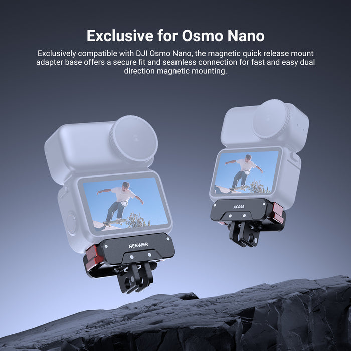 Two NEEWER AC056 Magnetic Quick Release Mount Adapters For DJI Osmo Nano