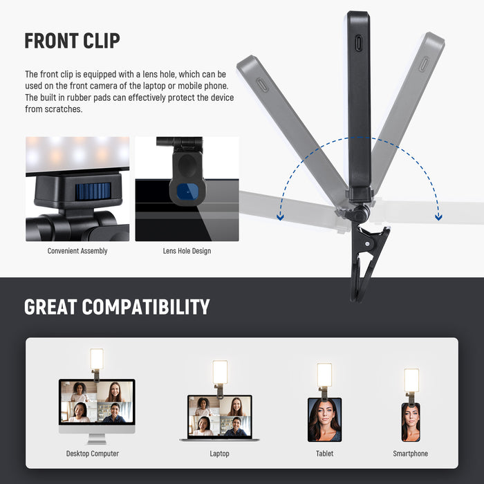 Great Compatibility of the NEEWER BL120B Clip On LED Phone Selfie Light Kit