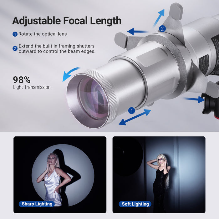 NEEWER BASICS LS01 Spotlight Conical Optical Snoot for Photography Flashlight