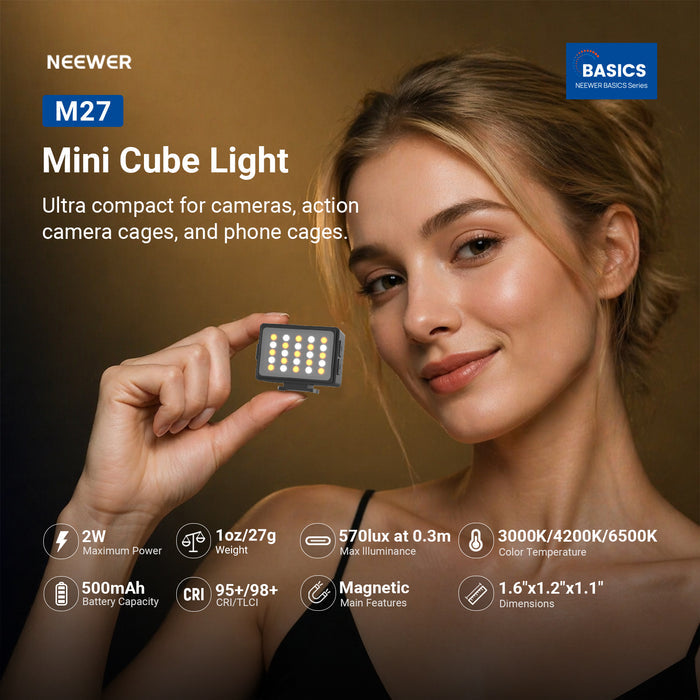 NEEWER BASICS M27 Magnetic Mini Cube Light