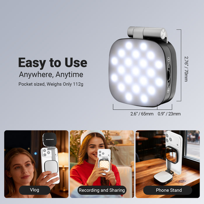 NEEWER NL45B Portable LED Selfie Light weighs only 112g.