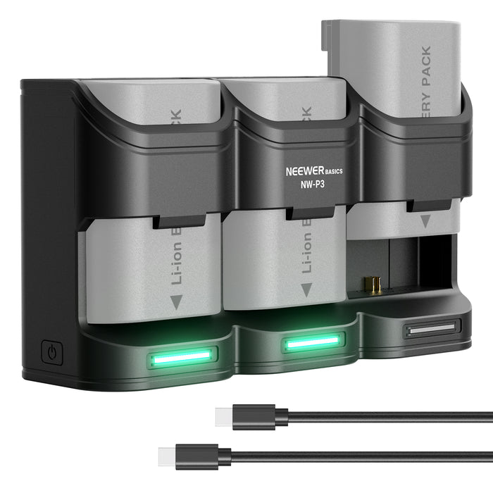 NEEWER BASICS NW-P3 3 Channel USB Camera Battery Charger