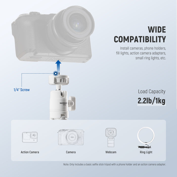 Wide Compatibility of the NEEWER TP43 Mini Desktop Tripod