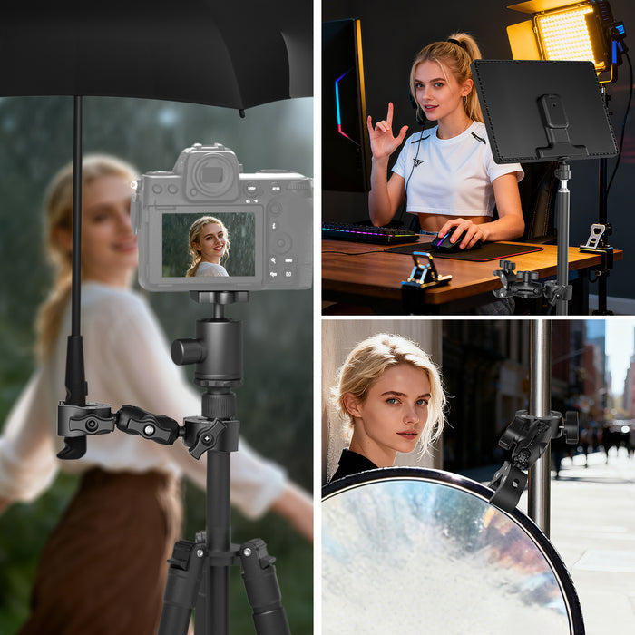 Scenarios for NEEWER CA160 Double Super Clamp Mount