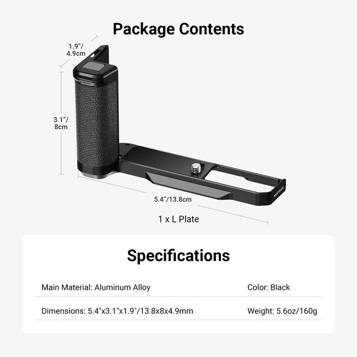 NEEWER CA170 L Shape Grip weighs only 160g.