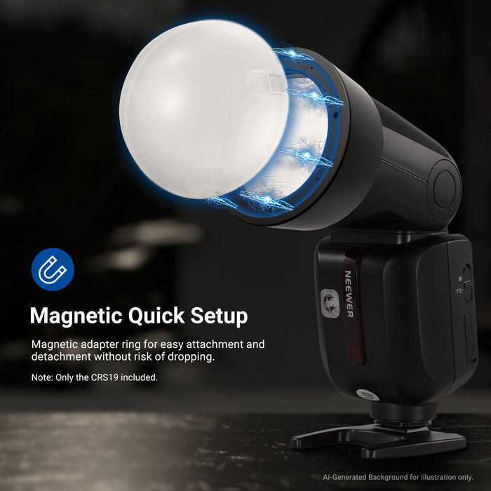 NEEWER CRS19 Silicone Round Flash Head Adapter Ring