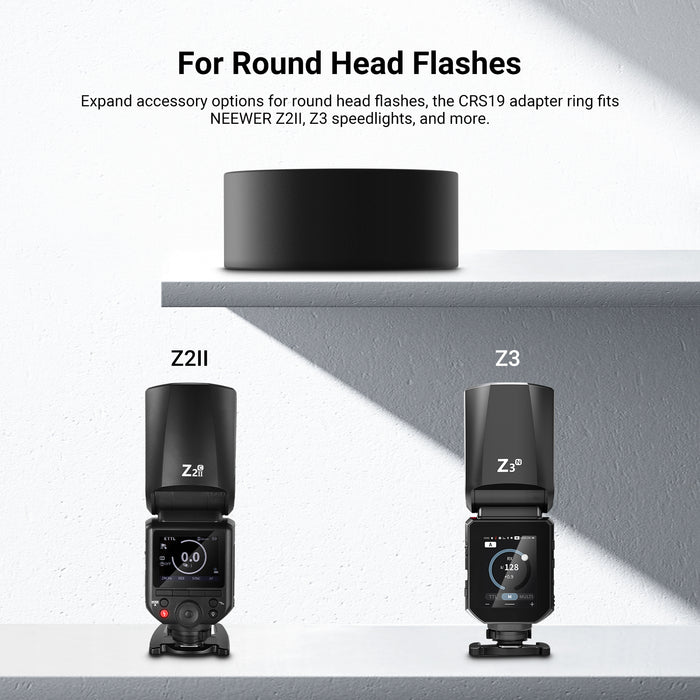 NEEWER CRS19 Silicone Round Flash Head Adapter Ring