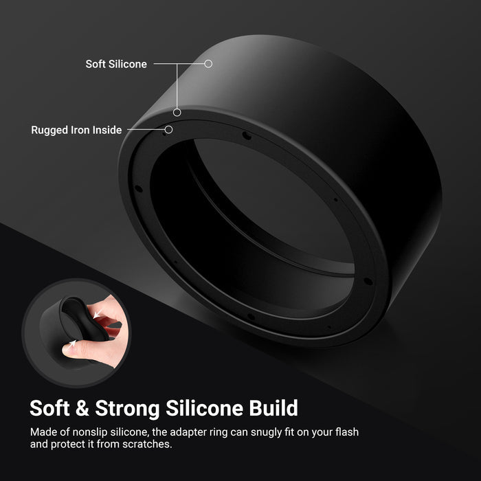 NEEWER CRS19 Silicone Round Flash Head Adapter Ring