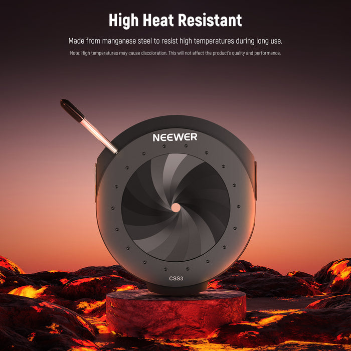 NEEWER CSS3 Spotlight Mount Iris is made of robust manganese steel.