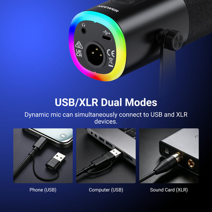 NEEWER DM03 USB/XLR Dynamic Cardioid Microphone