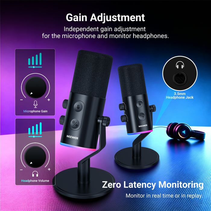 NEEWER DM03 USB/XLR Dynamic Cardioid Microphone