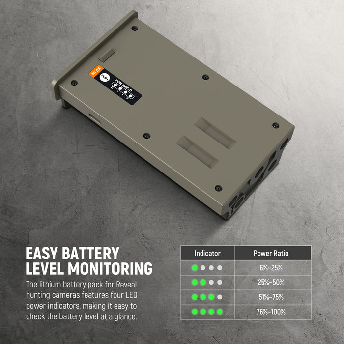 NEEWER EM6-D Hunting Camera Battery Pack for Reveal X Gen 3.0/X Pro/X Gen 2.0/SK/XB