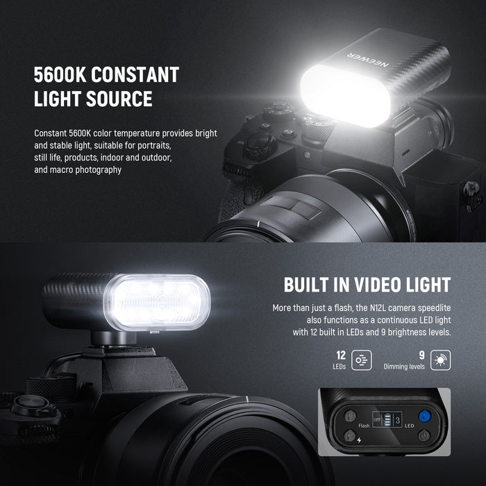 NEEWER ENTRY LEVEL VERSION N12L Mini Camera Flash with LED Video Light