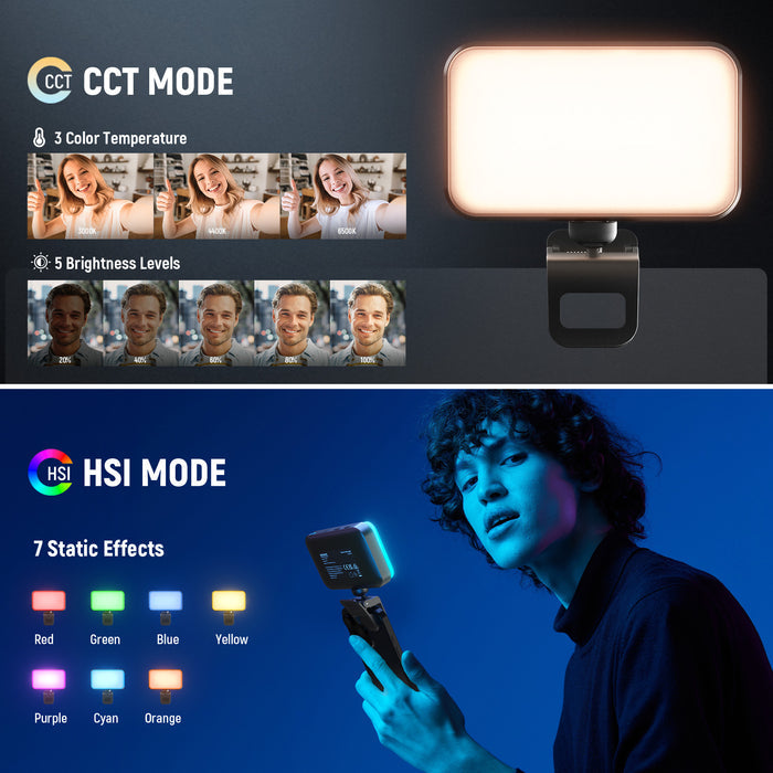 NEEWER ENTRY LEVEL VERSION N6C Clip On LED RGB Selfie Light