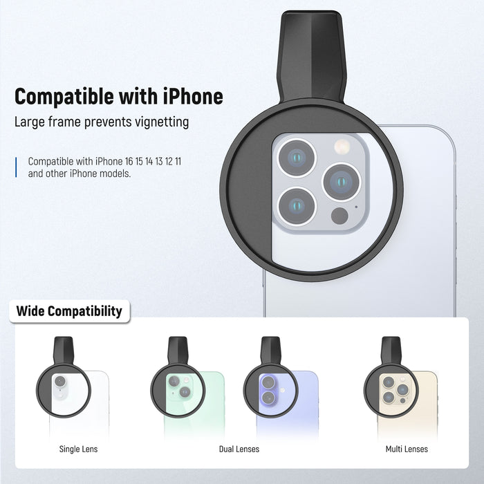 NEEWER FL-B37 67mm Lens Filter Set is compatible with iPhone