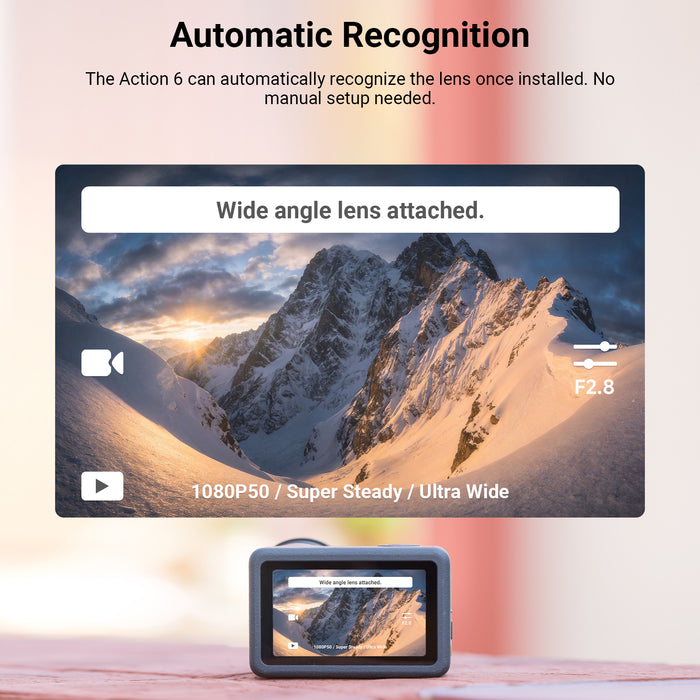 NEEWER FL-B53 180° FOV Wide Angle Lens For DJI Osmo Action 6