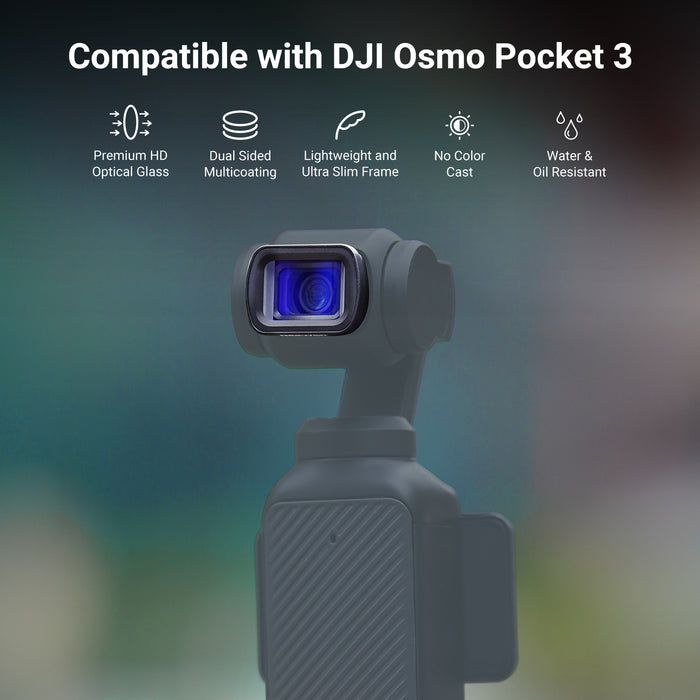 NEEWER FL-C56 1.2X Blue Anamorphic Lens is Compatible with DJI Osmo Pocket 3 Camera Creator Combo Accessories