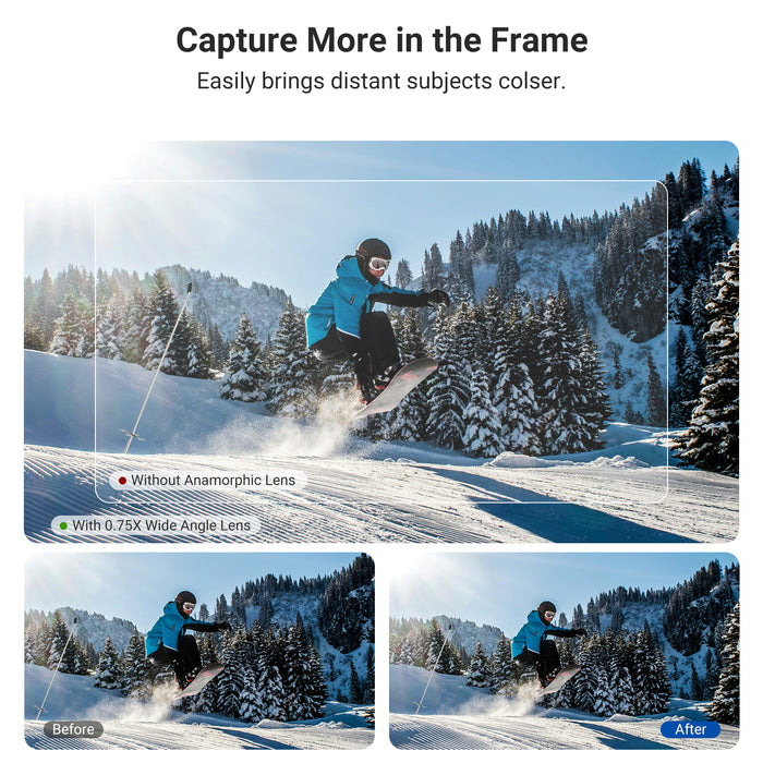 NEEWER FL-L21 0.75x Wide Angle Lens Compatible with Insta360 Luna Ultra