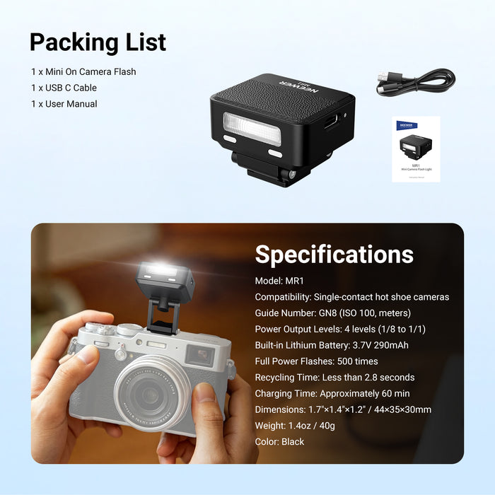 NEEWER FlipLite MR1 PRO Mini On Camera Flash