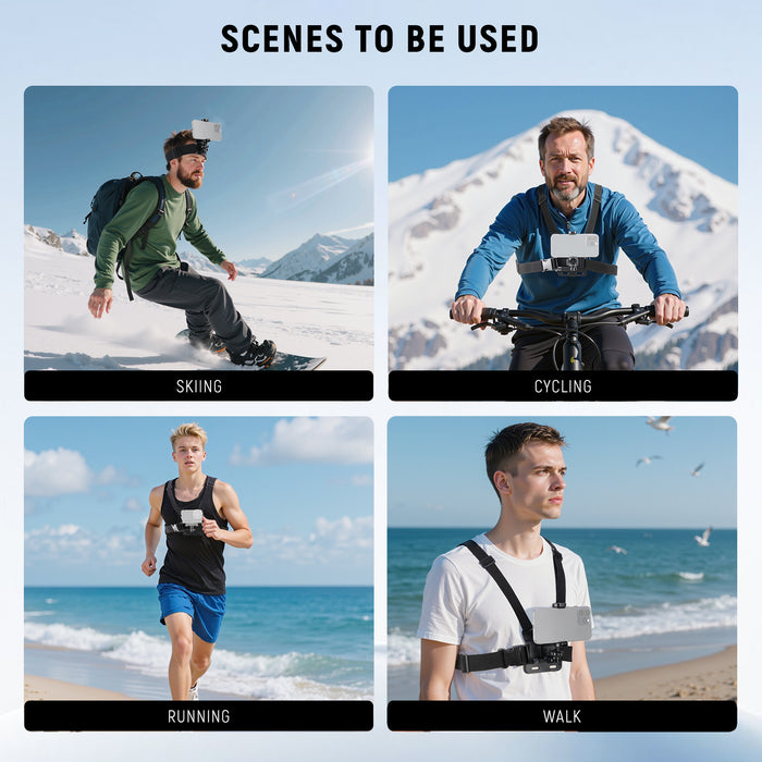 Scenarios for NEEWER GP-74 Phone Chest & Head Strap Accessories Kit