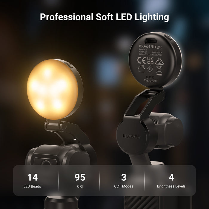 NEEWER M29 Mini LED Fill Light Compatible with DJI OSMO Pocket 4 & 4P