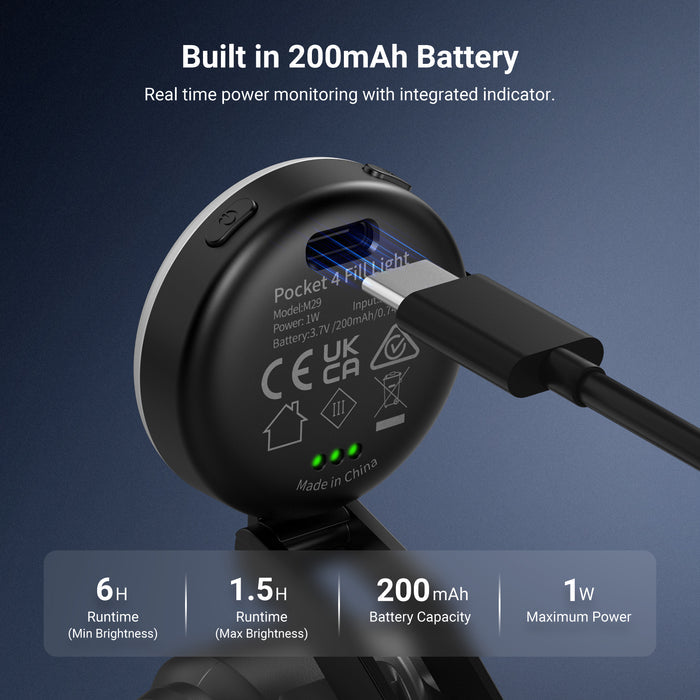 NEEWER M29 Mini LED Fill Light Compatible with DJI OSMO Pocket 4 & 4P