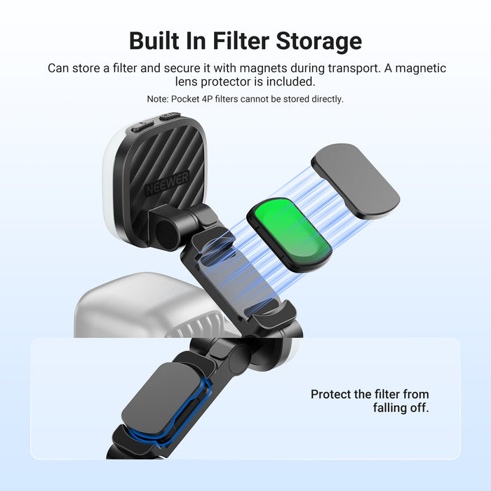 NEEWER M30 Magnetic Fill Light Compatible with DJI Pocket 4 / 4P / Xtra Muse 2
