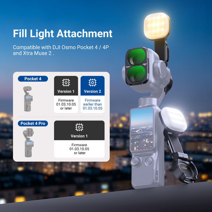 NEEWER M30 Magnetic Fill Light Compatible with DJI Pocket 4 / 4P / Xtra Muse 2