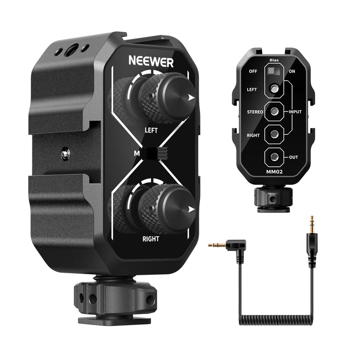 NEEWER MM01 Dual Channel Microphone Audio Mixer