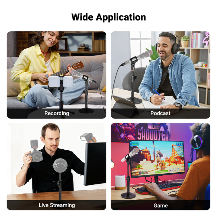 NEEWER MS015 Desktop Podcast Microphone Stand Kit is perfect for recording, live streaming, and more.