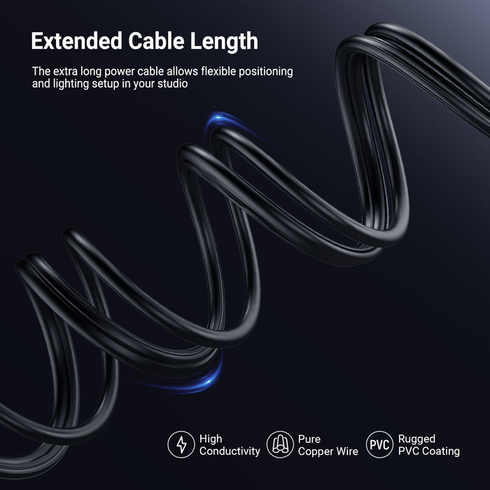 NEEWER NC-Q6 Power Adapter and Power Cord Set for Q6