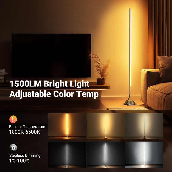 NEEWER NF01 1500lm Smart RGBW Corner Floor Lamp