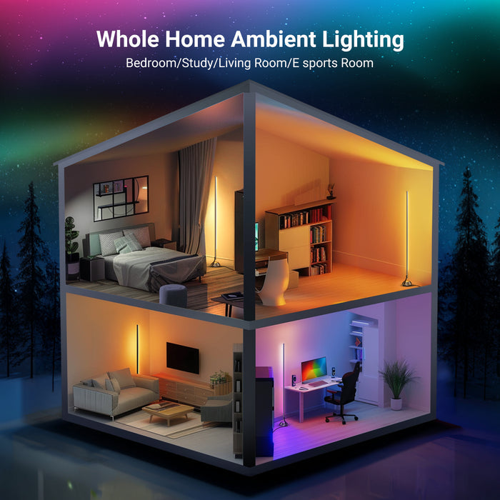 NEEWER NF01 1500lm Smart RGBW Corner Floor Lamp